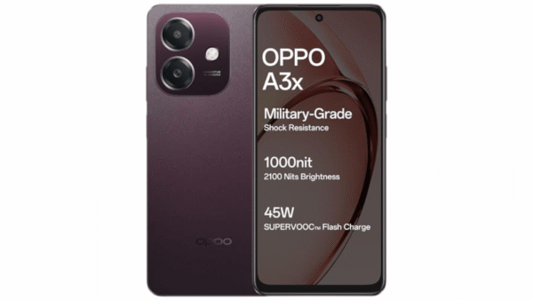 OPPO A3X 4G (Nebula Red, 4GB RAM, 64GB Storage