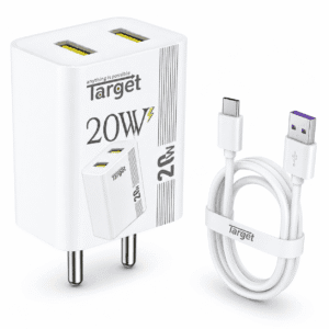 Target TK-310 20W Dual USB Universal Charger with Type-C Data Cable